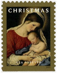 Christmas Madonna and Child stamp 2024