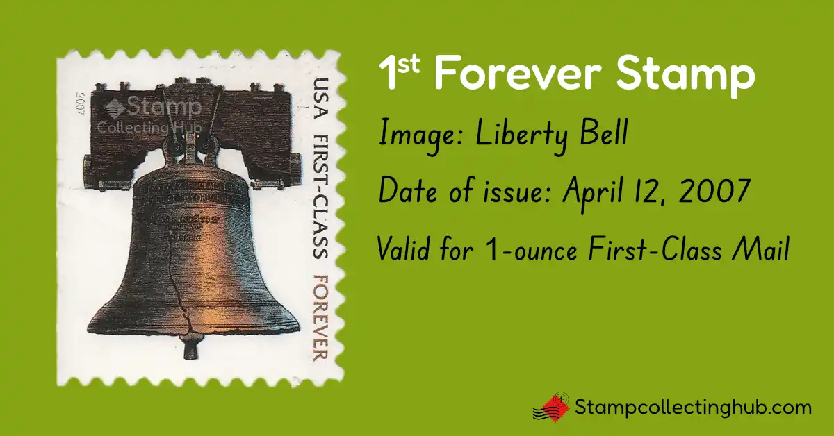 USPS First forever stamp Liberty bell 2007