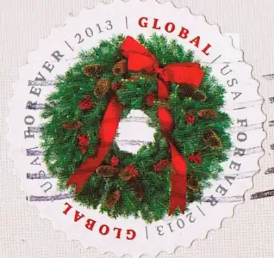 Global forever stamp 2013 Evergreen Wreath