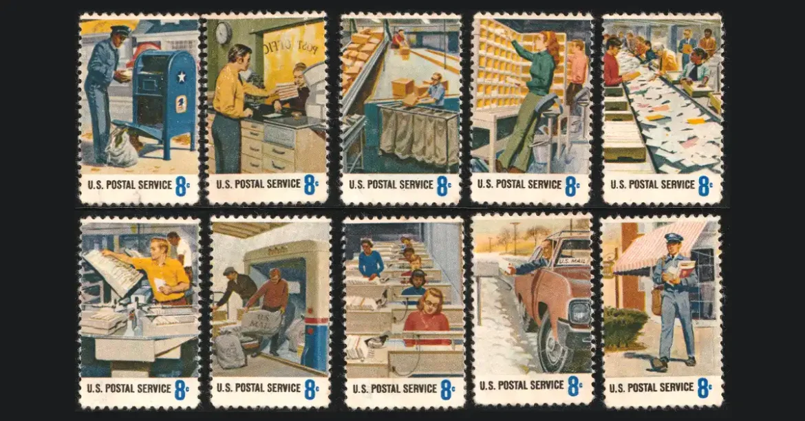 Postal Service Employees Stamps 1973