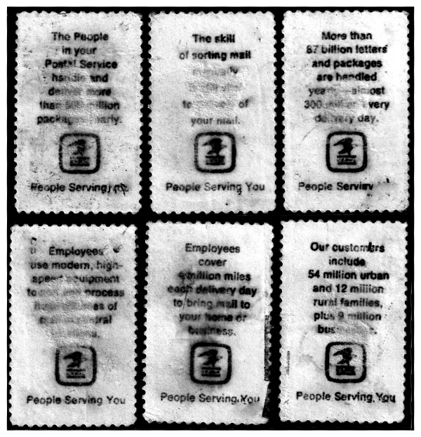 Postal Service Employees Stamps message