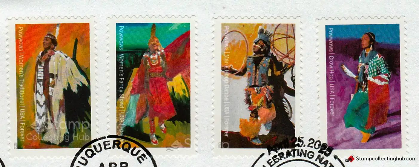 The Powwows Celebrating Native American Culture forever stamps 2025