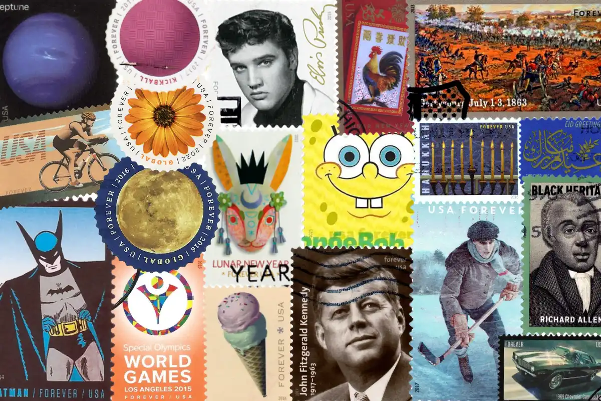 US Forever stamps collection