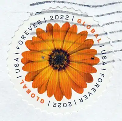 Global forever stamp 2022 African Daisy