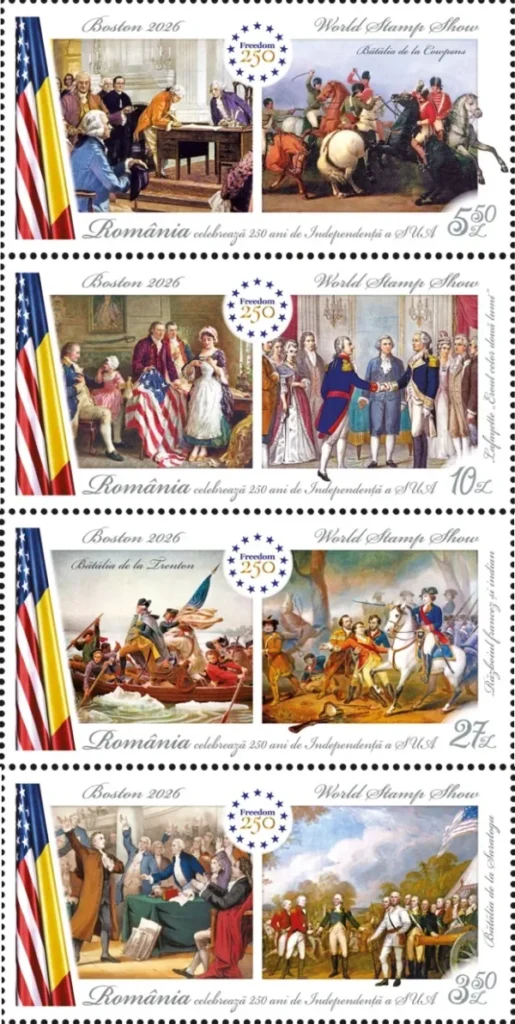 250 Years of US Independence Romania stamps