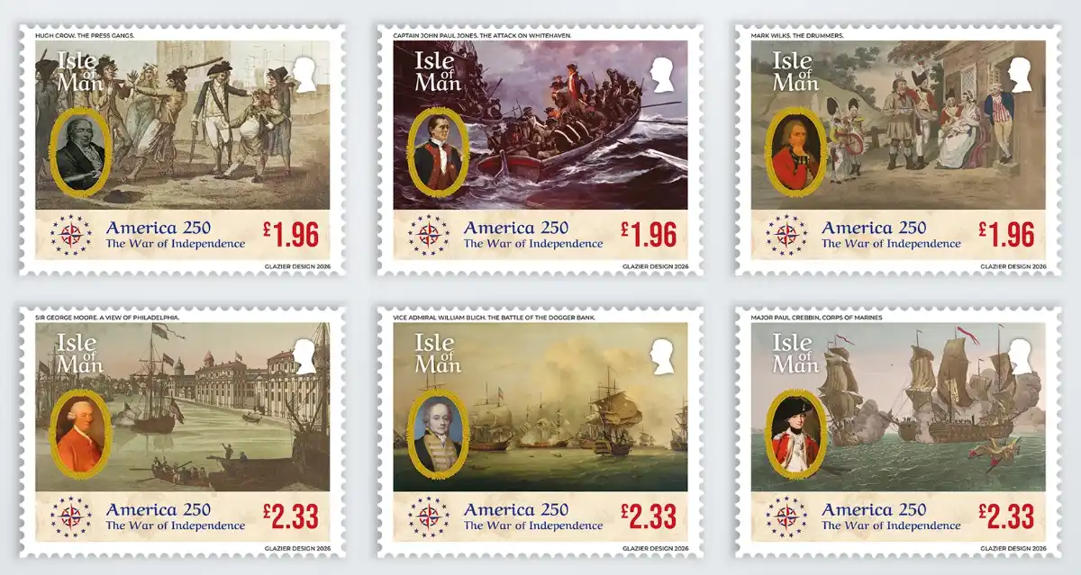 America 250 The Isle of Man stamps set