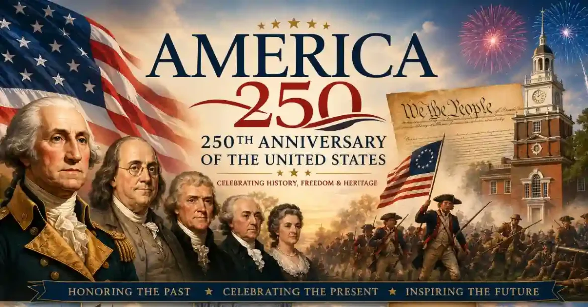Celebrating 250th Anniversary of the United States with stamps