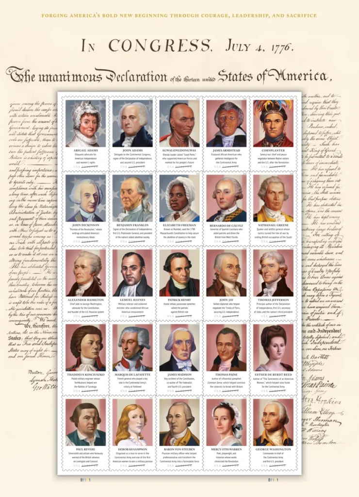 Figures of the American Revolution stamps 2026