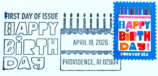 Happy Birthday forever stamp 2026
