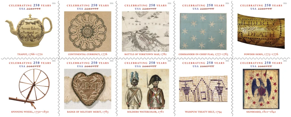 Treasures of the Revolutionary Era stamps 2026