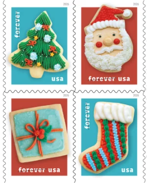 Christmas Cookies forever stamps 2026