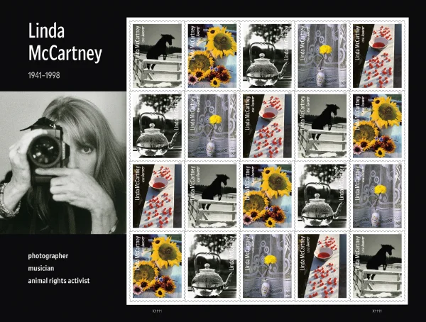 Photographer Linda McCartney forever stamps 2026